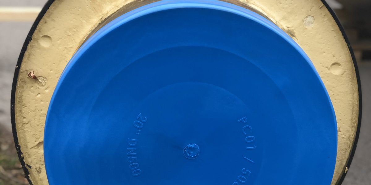 Fjärrvärmeledning i genomskärning