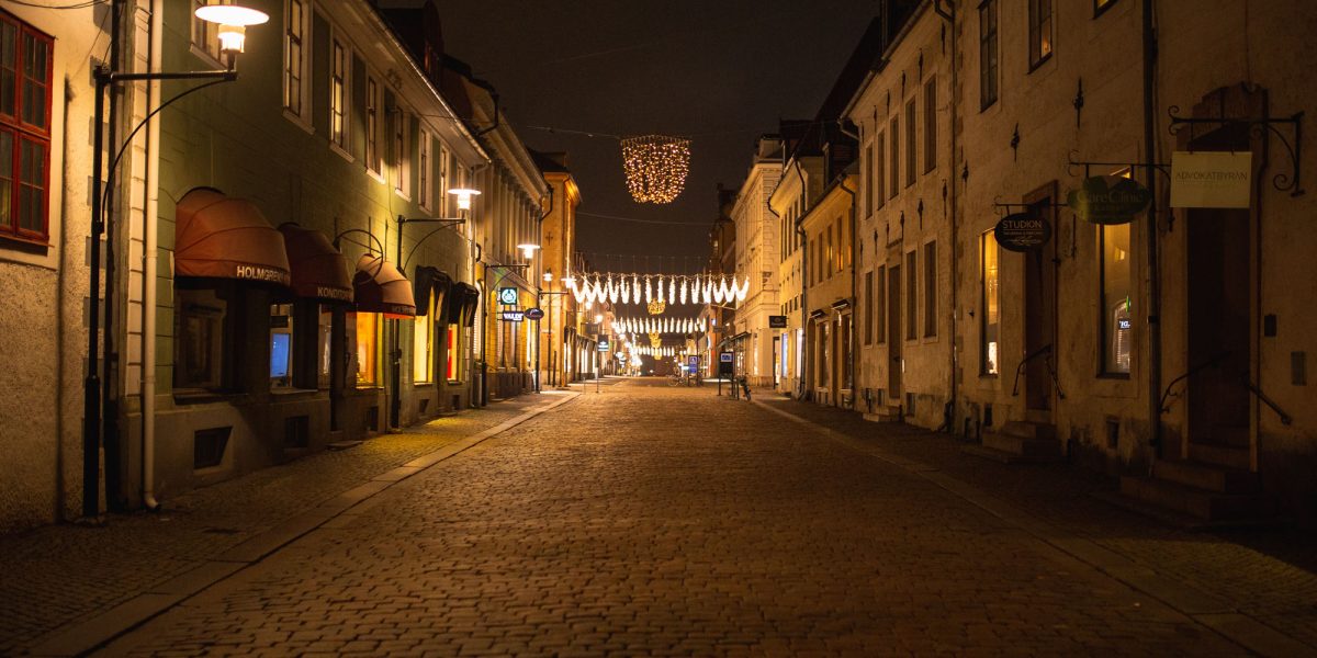 Kalmar i julbelysning