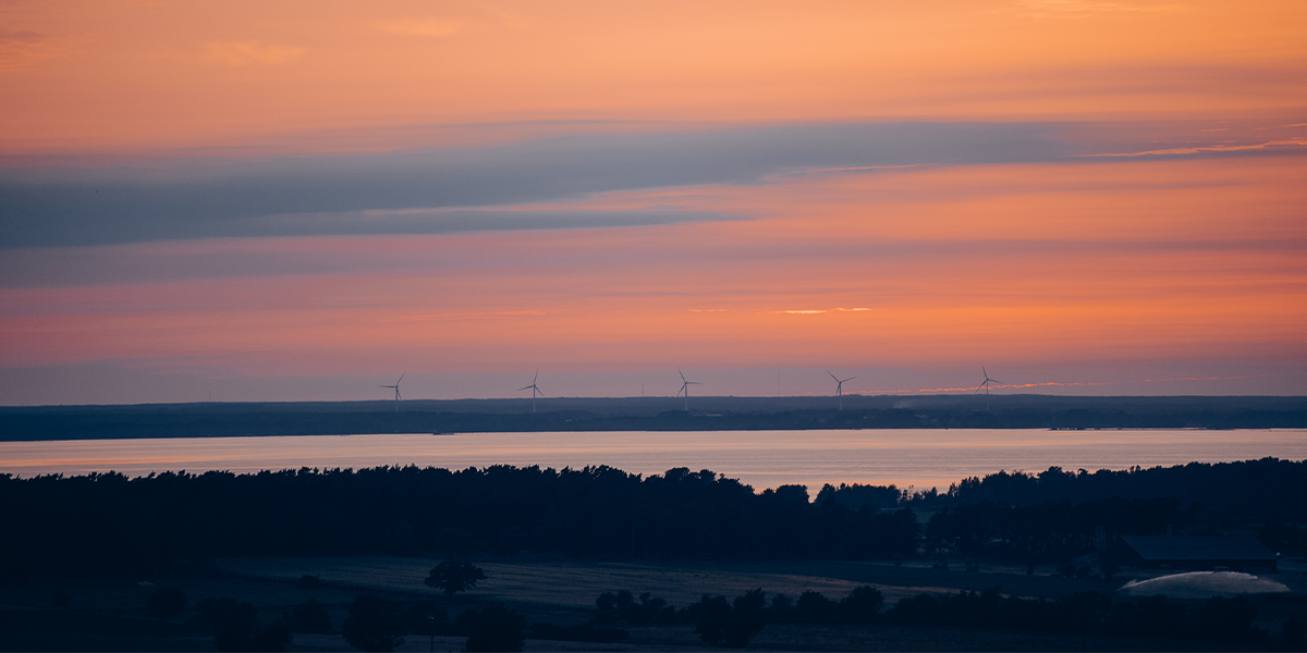 Solnedgång över Kalmar.